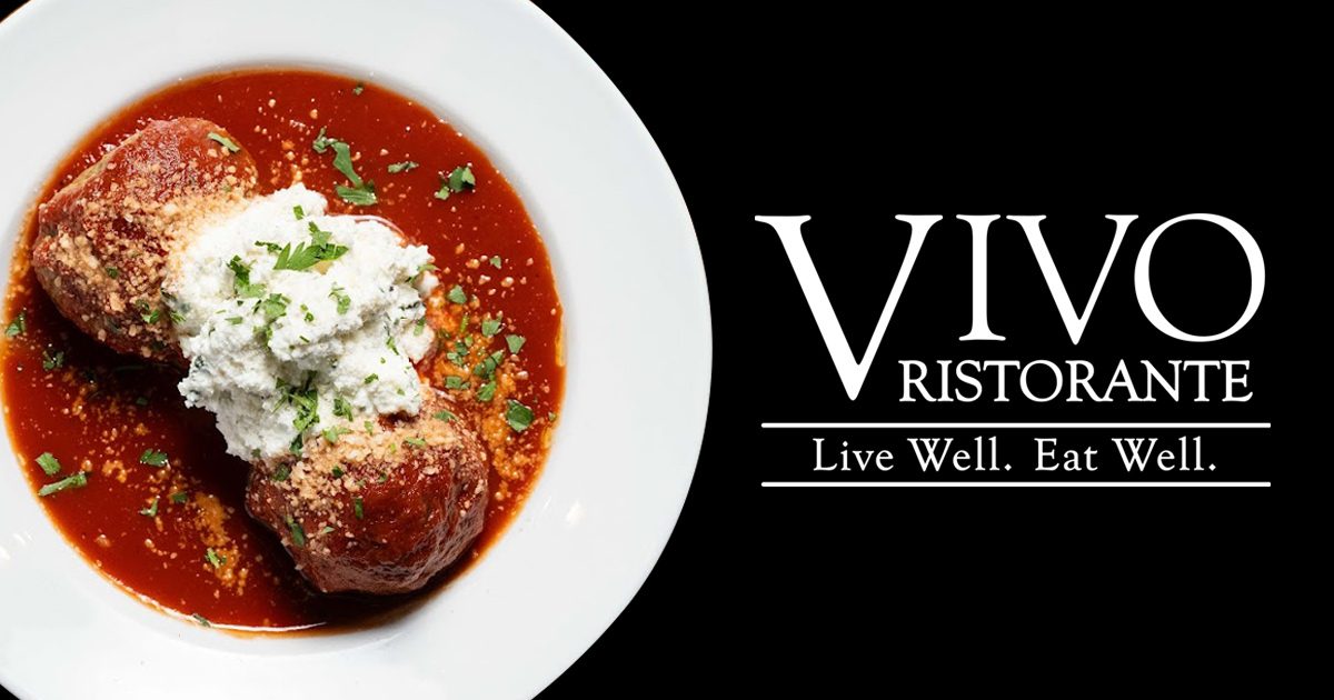 VIVO Ristorante: meatballs with ricotta in red sauce